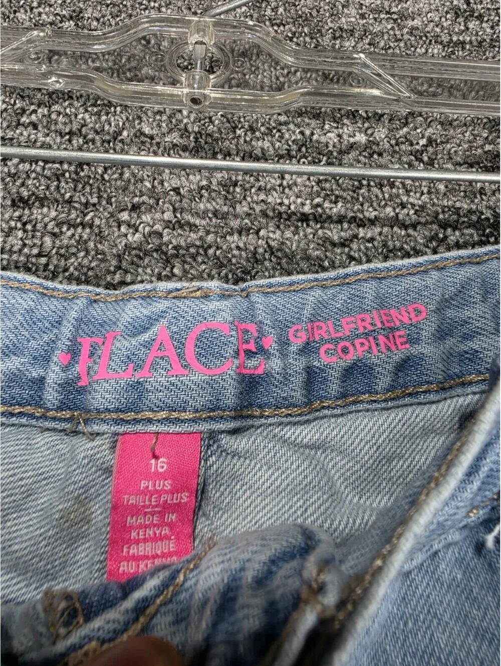 The Children's Place Girlfriend Copine Girls Denim Shorts 16 Plus Light
